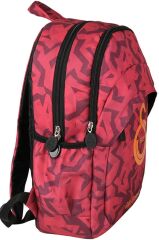 Galatasaray Lisanslı Büyük Logo Detaylı Kırmızı Sırt Çantası 3 Bölmeli