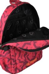 Galatasaray Lisanslı Büyük Logo Detaylı Kırmızı Sırt Çantası 3 Bölmeli