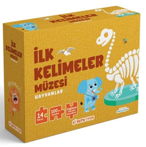 İlk Kelimeler Müzesi Hayvanlar İngilizce Destekli Kitap ve Yapboz Seti