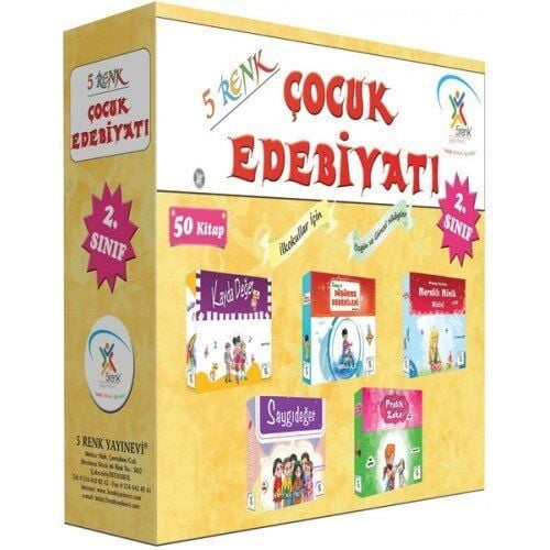 5 Renk 2. Sınıf Çocuk Edebiyatı Hikaye Seti (50 Kitap)