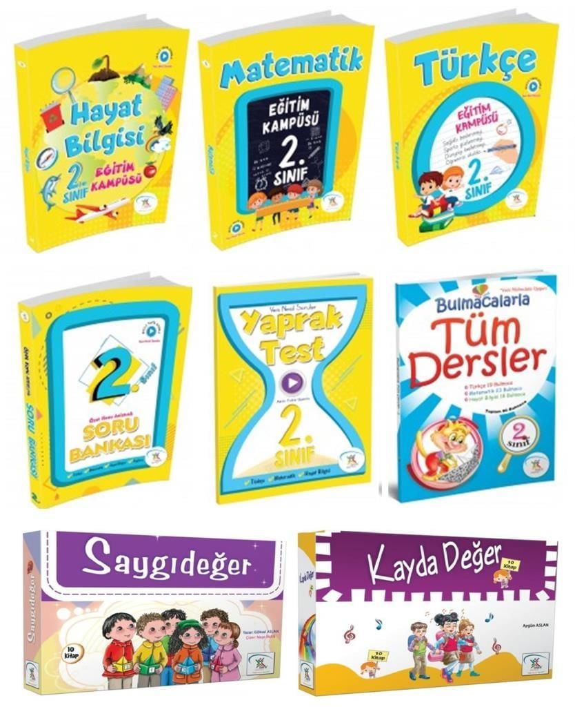5 Renk 2. Sınıf Tüm Dersler Eğitim Seti + Hikaye Seti 8 li Set