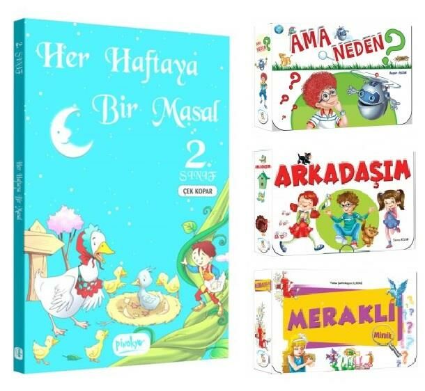 5 Renk 2. Sınıf  Ama Neden + Arkadaşım + Meraklı Minik + Her Haftaya Bir Masal (31 Kitap)