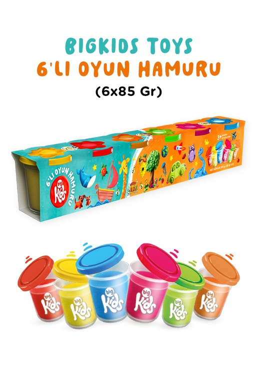 Bigkids Toys 6'Lı Oyun Hamuru 6X85 Gr