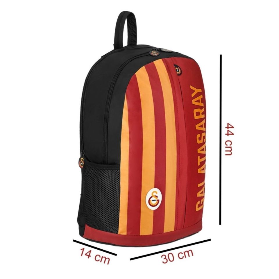 Galatasaray 3 Bölmeli Paraşüt Kumaş Çubuklu Okul Sırt Çantası