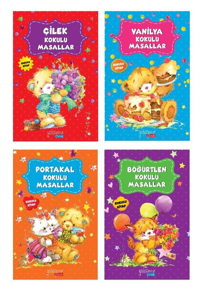 Kokulu Masallar Seti Yeni Kapak 4 Kitap (Portakal Kokulu- Böğürtlen Kokulu-Çilek -Vanilya Kokulu)
