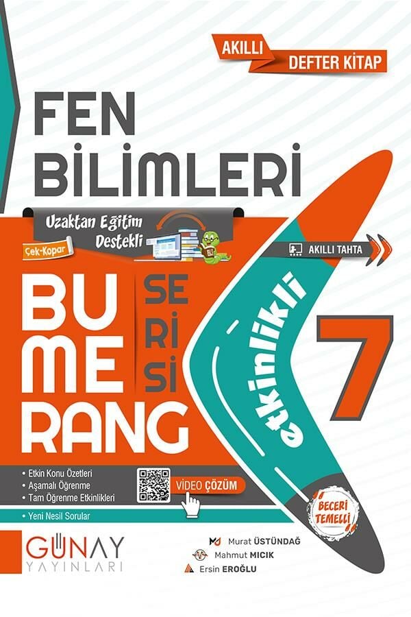 Günay 7. Sınıf Bumerang Fen Bilimleri Etkinlikli Akıllı Kitap