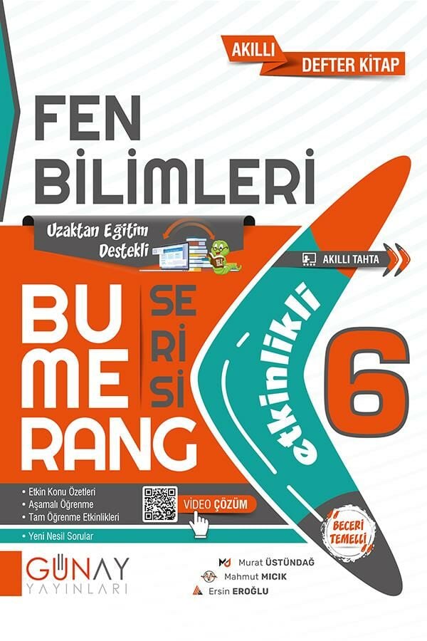 Günay 6. Sınıf Bumerang Fen Bilimleri Etkinlikli Akıllı Kitap