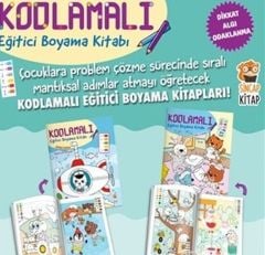 Kodlamalı Eğitici Boyama Kitabı 4 5 Yaş 2 Kitap Takım KOLEKTİF
