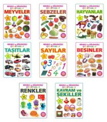 Parıltı Okul Öncesi Renkli ve Eğlenceli Çıkartmalar Seti 8 Kitap