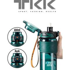 VagonLife TKK Pipetli Tritan Matara T-1019 600 ml Yeşil
