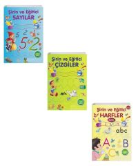 Parıltı Harfler - Sayılar - Çizgiler Etkinlik Seti (3 Kitap)