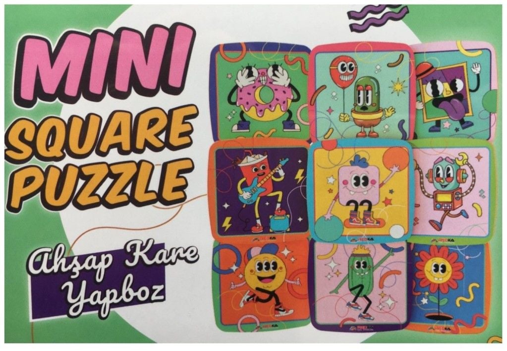Redka Ahşap Kare Puzzle Zeka Akıl Oyunları