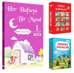 Parıltı 1. Sınıf Neşeli Masallar + Anadolu Masalları + Her Haftaya Bir Masal (21 Kitap)