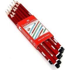 Faber Castell Köşeli Mercanlı Kurşun Kalem (12 li)