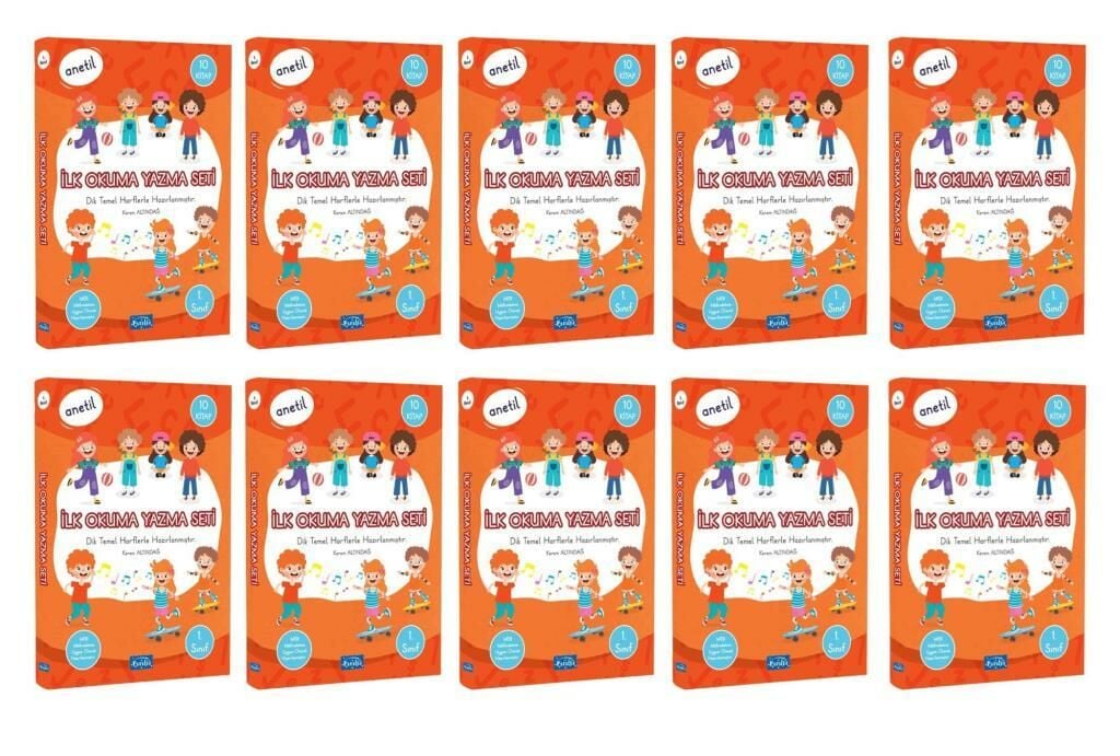 Parıltı 1. Sınıf Anetil İlk Okuma Yazma Seti 10 Kitap (10 Set Birlikte)