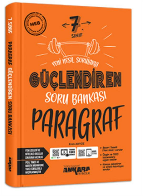 Ankara 7. Sınıf Güçlendiren Paragraf Soru Bankası