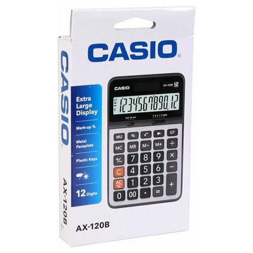 Casio 12 Hane Hesap Makinesi (AX-120B)
