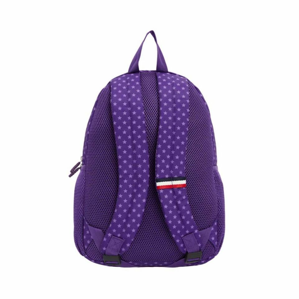 U.S. Polo Mor Simli Yıldız Desenli Okul Çantası