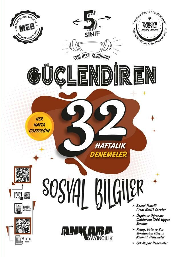 Ankara 5. Sınıf Güçlendiren Sosyal Bilgiler 32 Haftalık Deneme