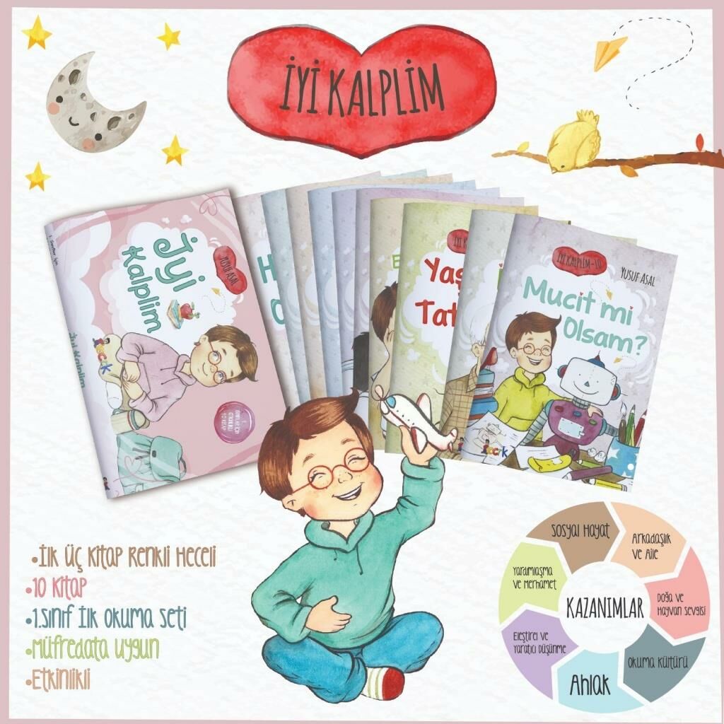 İyi Kalplim 1. Sınıf İlk Okuma Seti 10 Kitap