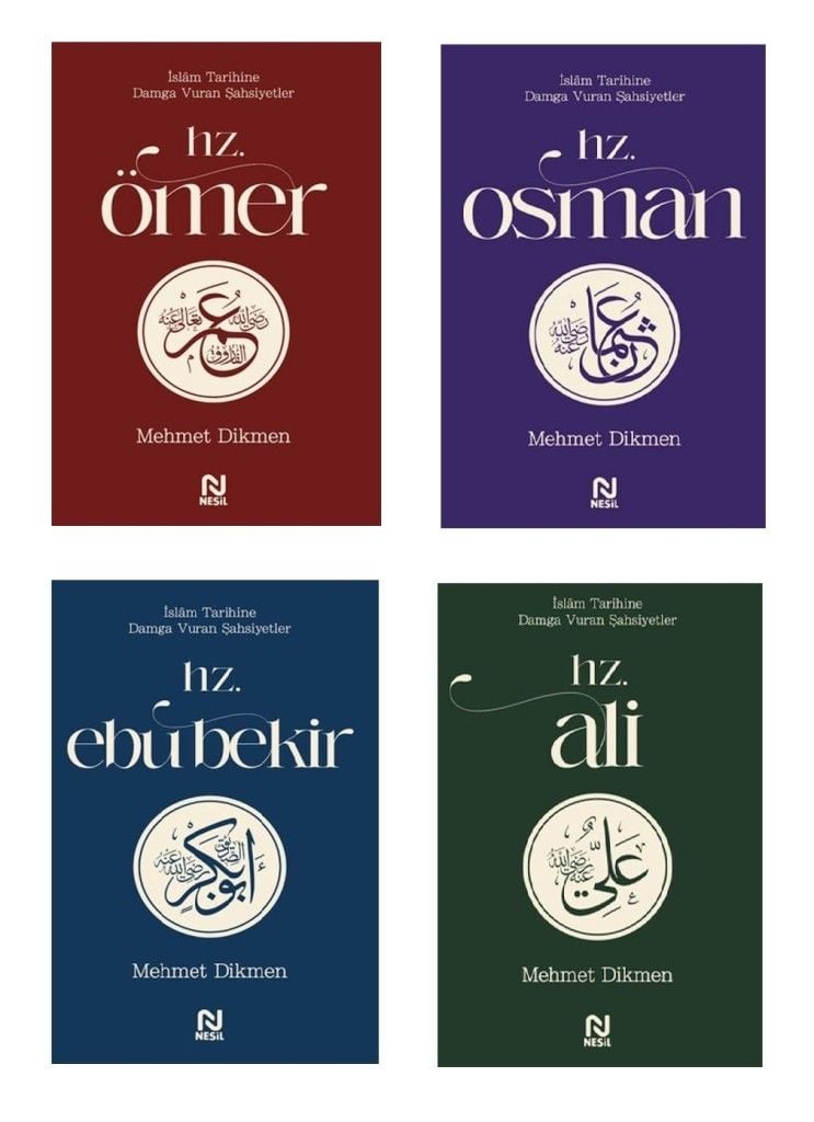 Mehmet Dikmen İslam Tarihine Damga Vuran Şahsiyetler 4 Kitap (Hz. Osman + Hz. Ömer + Hz. Ebu Bekir + Hz. Ali)