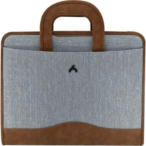 Önder Mi̇lano Gi̇zli̇ Saplı Çi̇ft Fermuarlı Evrak Çantası Açık Gri