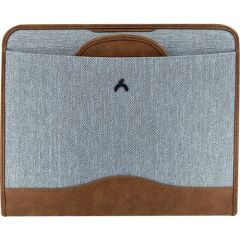 Önder Mi̇lano Gi̇zli̇ Saplı Çi̇ft Fermuarlı Evrak Çantası Açık Gri