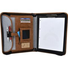 Önder Mi̇lano Gi̇zli̇ Saplı Çi̇ft Fermuarlı Evrak Çantası Açık Gri