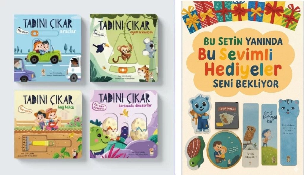 Ceren Çukadar Tadını Çıkar Seti 4 Kitap (Oyun Arkadaşım + Bağ Bahçe + Araçlar + Dinozorlar)
