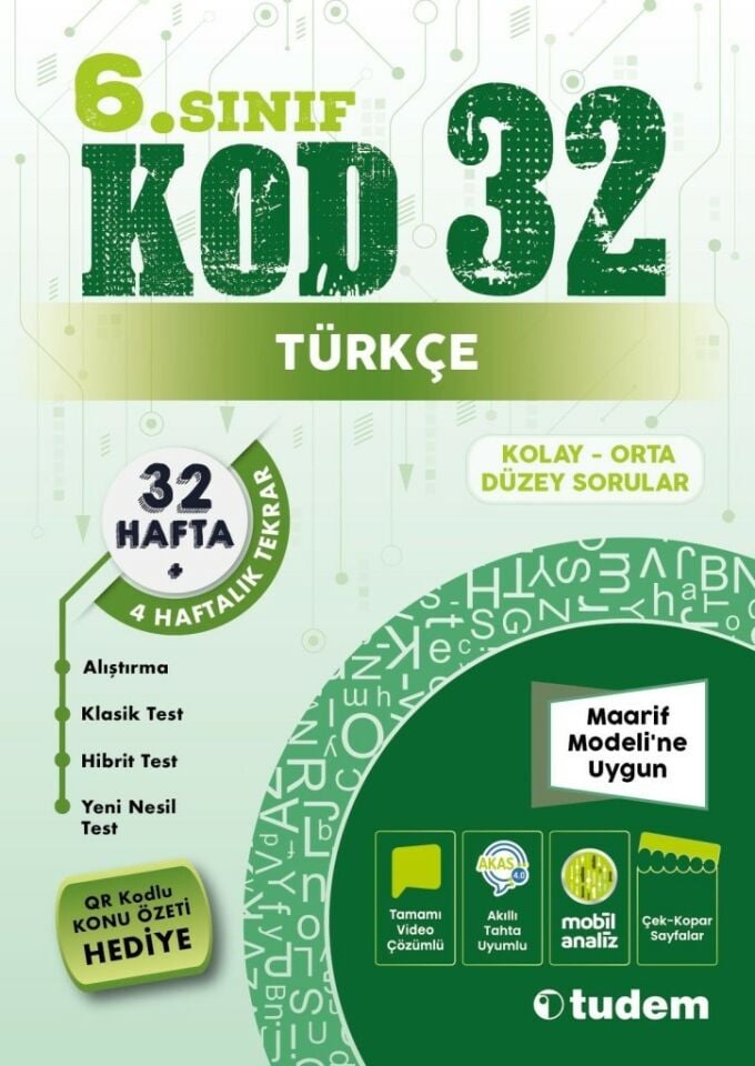 Tudem 6. Sınıf Kod 32 Türkçe