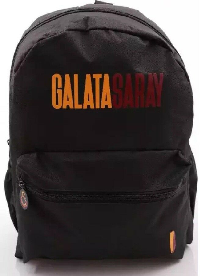 Galatasaray Sarı Kırmızı Baskı Siyah Sırt Çantası