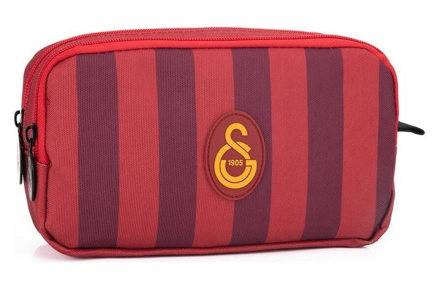 Galatasaray Kırmızı Çubuklu Kalem Çantası