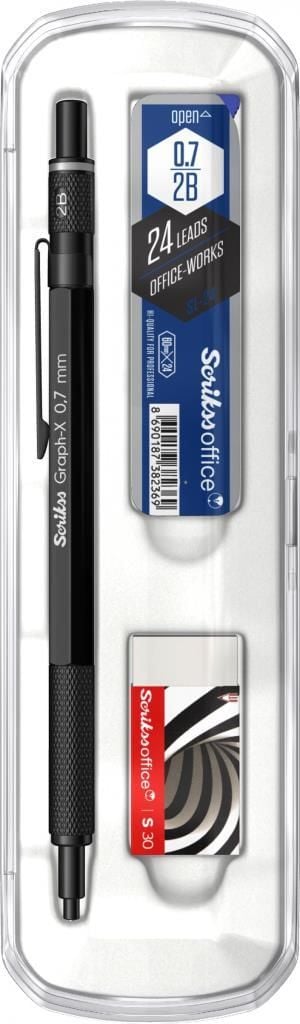 Scrikss Graph-X 3Lü Set Mat Siyah 0.7 Mm