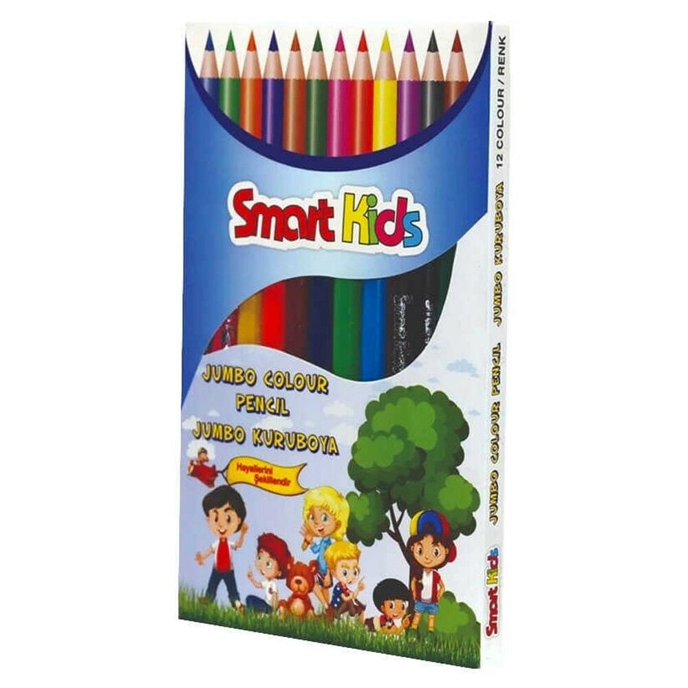 Smart Kids Jumbo Kuru Boya 12 Renk Tam Boy