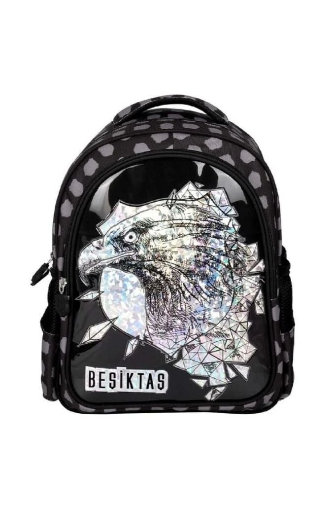 Beşiktaş 2 Bölmeli Kartal Baskılı Okul Sırt Çantası