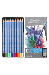 Marino Sulandırılabilir Kuru Boya Kalem Seti 12 Renk Metal Kutu