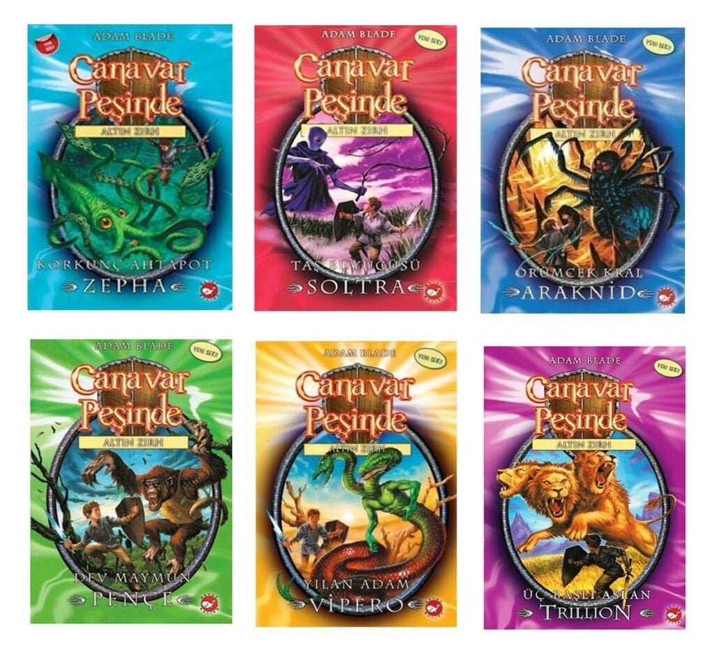 Canavar Peşinde Altın Zırh Macerası Seti 6 Kitap