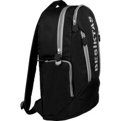 Beşiktaş Lisanslı Çapraz Fermuar Detaylı Siyah Sırt Çantası