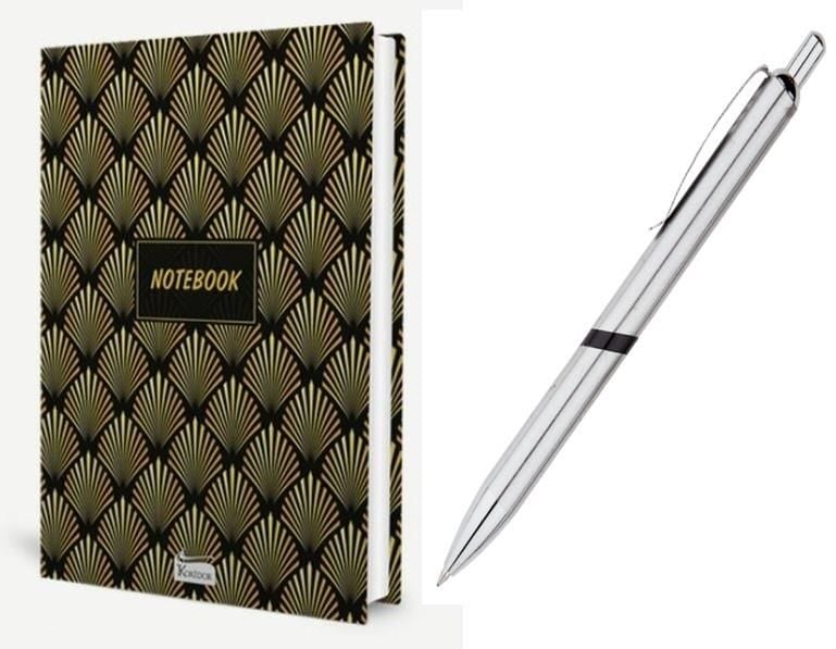 Bez Ciltli Çizgili Defter Yaprak9 + Mikro Tükenmez Kalem 2 li Set