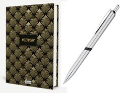 Bez Ciltli Çizgili Defter Yaprak9 + Mikro Tükenmez Kalem 2 li Set