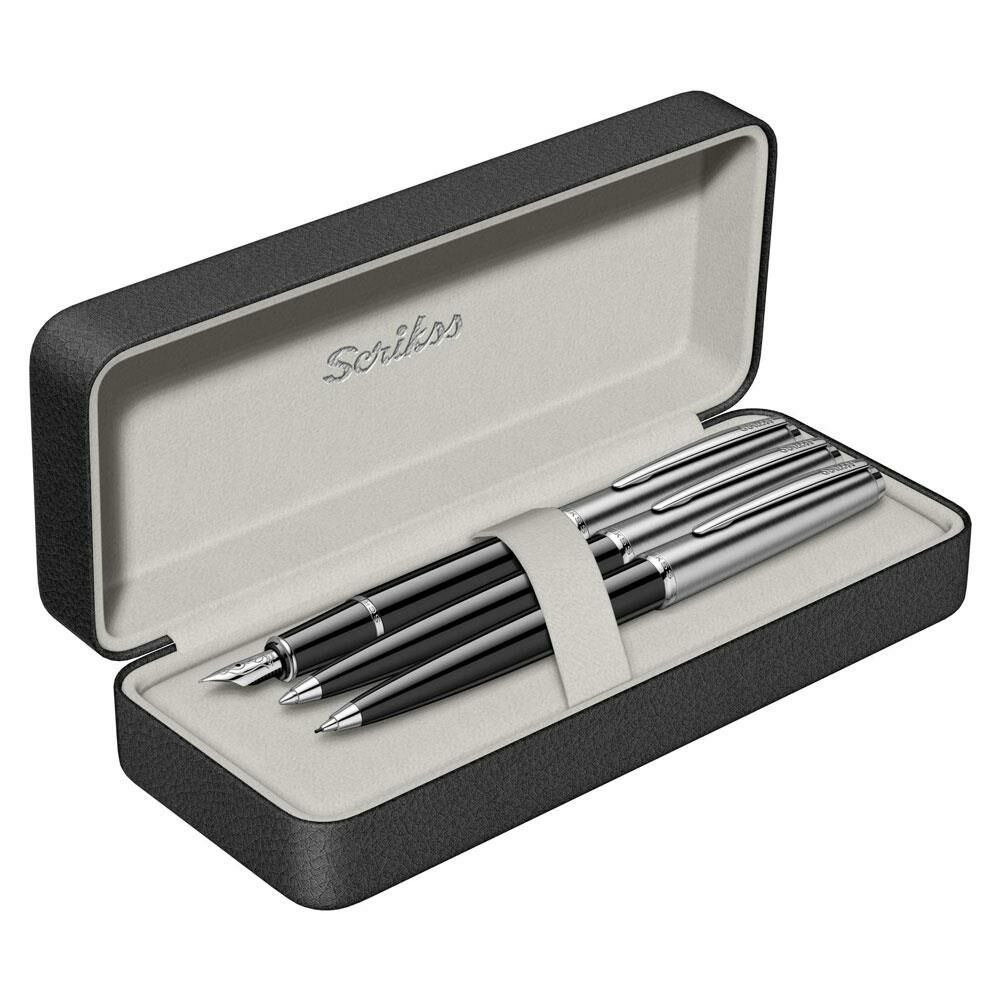 Scrikss Metropolis 78 Üçlü Kalem Seti Siyah