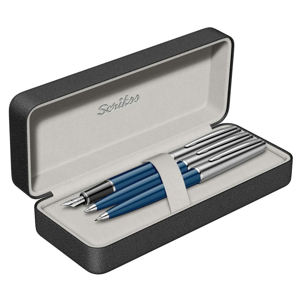 Scrikss Metropolis 78 Üçlü Kalem Seti Lacivert
