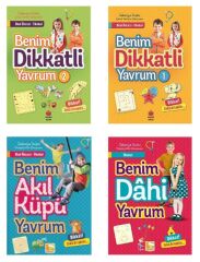 Okul Öncesi Benim Dikkatli Yavrum Benim Dahi Yavrum Etkinlik Seti (4 Kitap)