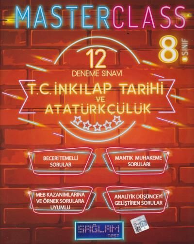 Sağlam Test 8. Sınıf İnkılap Tarihi MASTERCLASS 12 Deneme Sınavı