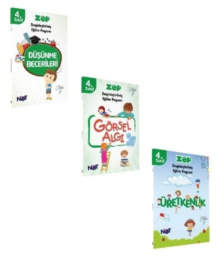 Binot 4. Sınıf Zep Set 3 Kitap (Görsel Algı - Düşünme Becerileri - Üretkenlik)