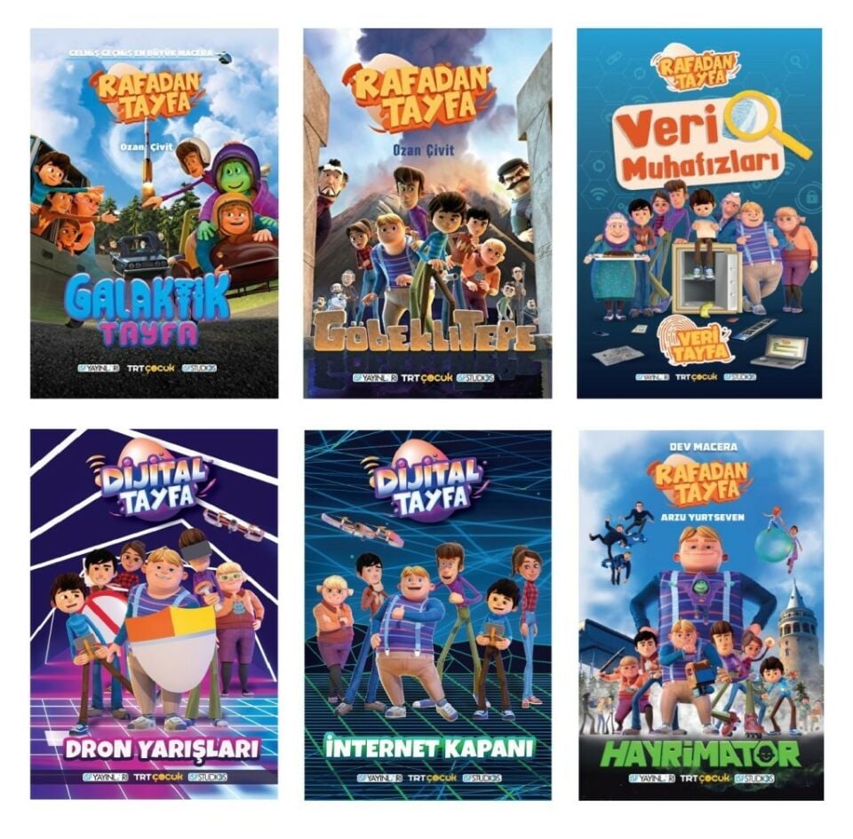 Rafadan Tayfa Seti 6 Kitap (Dron Yarışları + İnternet Kapanı + Galaktik Tayfa + Göbeklitepe + Veri Muhafızları + Hayrimatör)