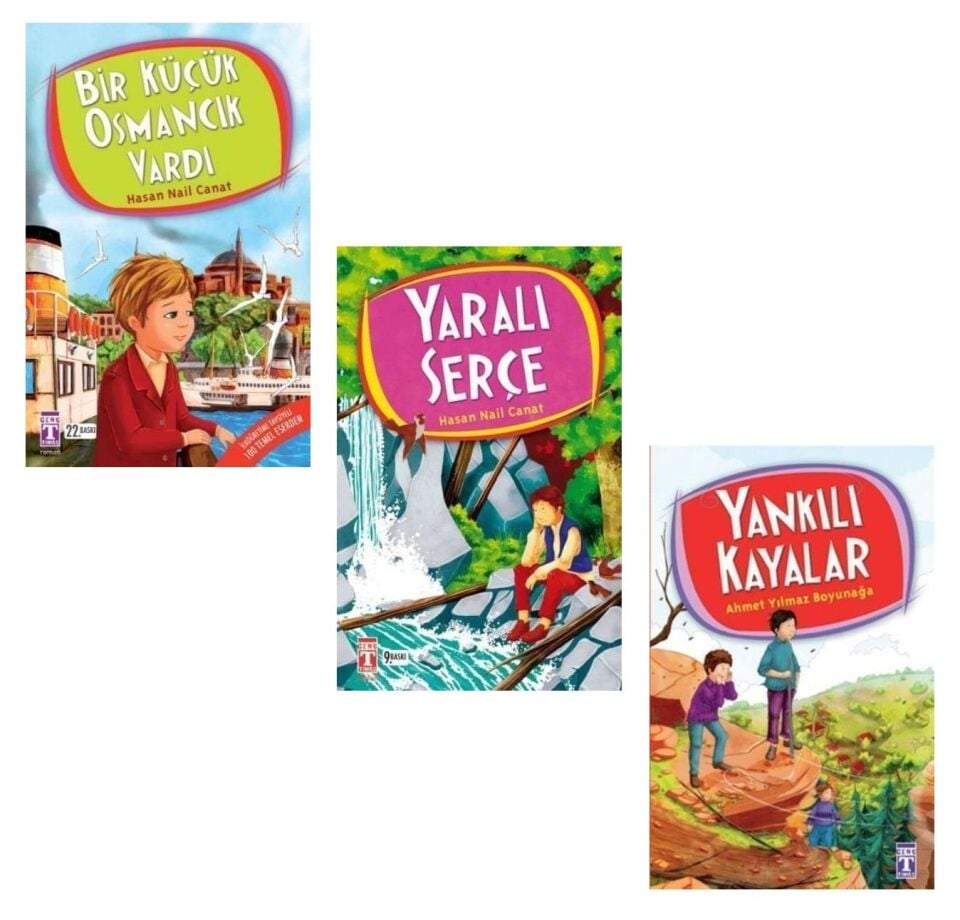Yankılı Kayalar -  Yaralı Serçe - Bir Küçük Osmancık Vardı Seti (3 Kitap)