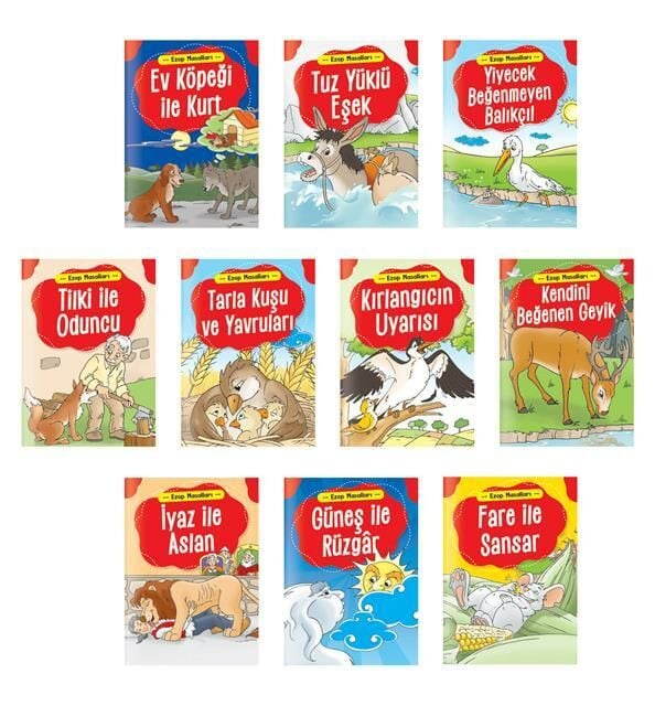 Ema 1. Sınıf Ezop Masalları 10 Kitap