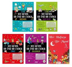 Yuva 3. Sınıf Her Haftaya Bir Öykü Bir Etkinlik Bir Masal Seti 5 Kitap (Matematik-Hayat Bilgisi-Türkçe-Fen Bilimleri-Masal)