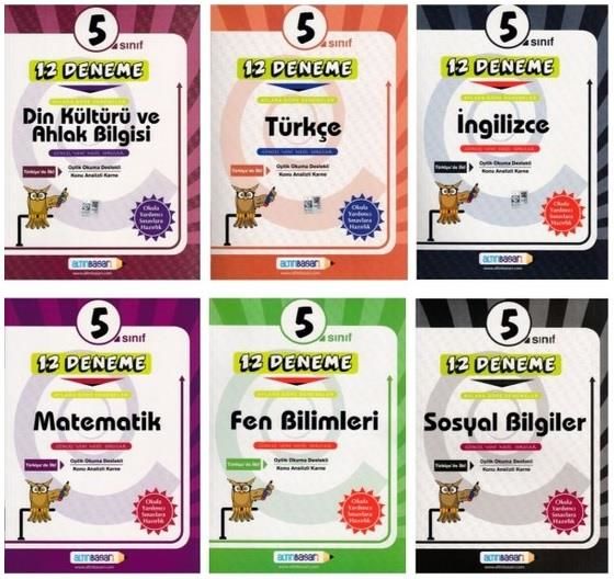 Altınbaşarı 5. Sınıf Deneme Seti 6 Kitap 12 li Deneme